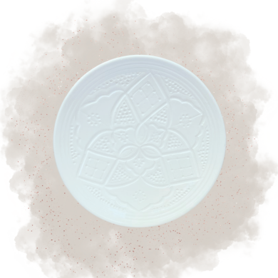 Assiette "La Tatouée" - Blanc