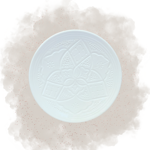 Assiette "La Tatouée" - Blanc