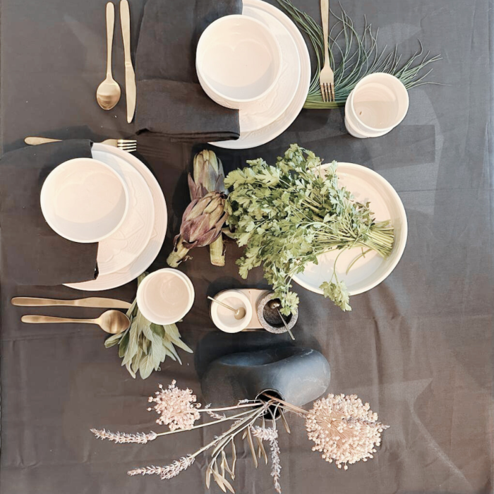 Assiette "La Tatouée" - Blanc