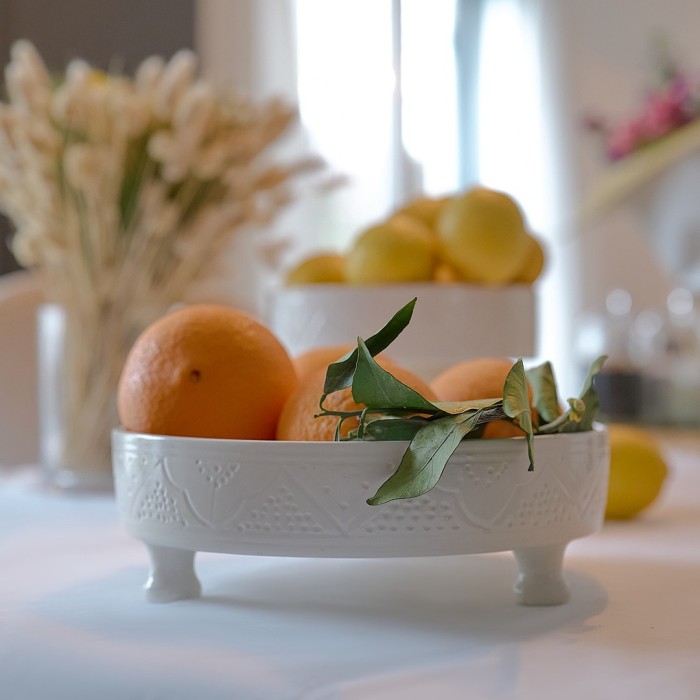 Plat Rondela "La Tatouée" - Blanc