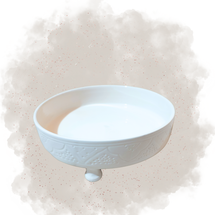 Plat Rondela "La Tatouée" - Blanc