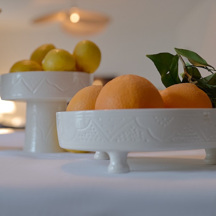 Plat Rondela "La Tatouée" - Blanc