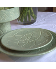 Assiette "La Tatouée" -  Vert