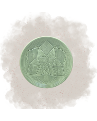 Assiette "La Tatouée" -  Vert