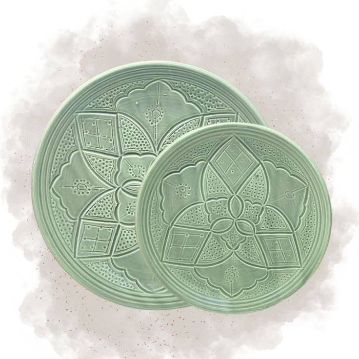 Assiette "La Tatouée" -  Vert