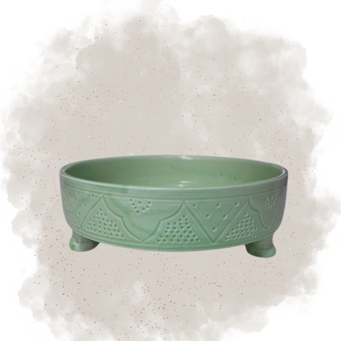 Plat Rondela "La Tatouée" -  Vert