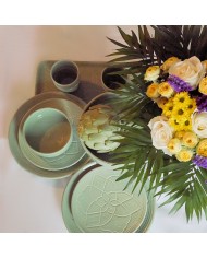 Plat Rondela "La Tatouée" -  Vert