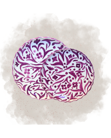 Assiette "La Délicate" - Violet