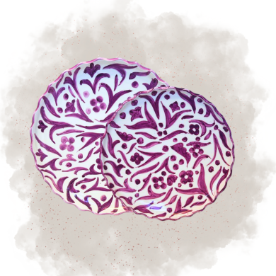 Assiette "La Délicate" - Violet