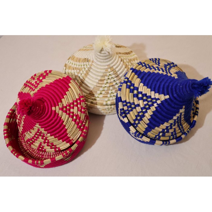 Tajine en osier - Rouge/Doré