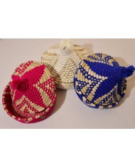 Tajine en osier - Bleu/Doré