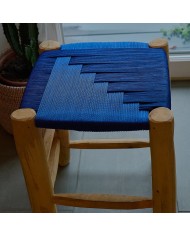 Tabouret tressé - Bleu
