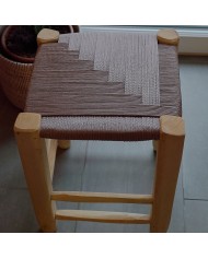 Tabouret tressé - Taupe
