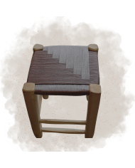 Tabouret tressé - Taupe