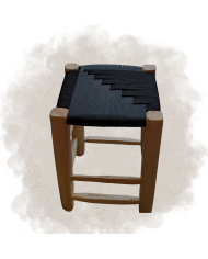 Tabouret tressé - Noir