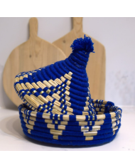 Tajine en osier - Bleu/Doré