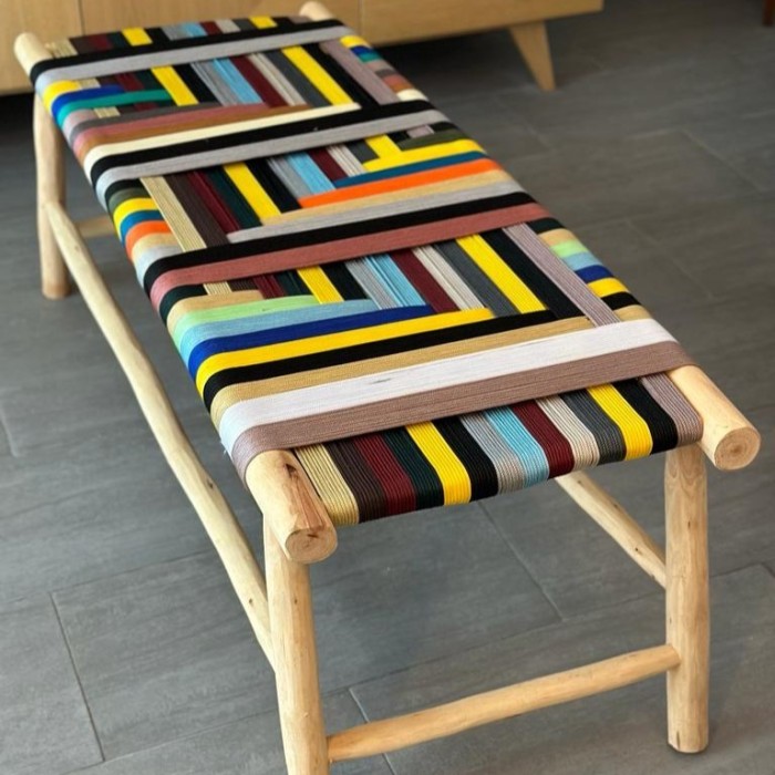 Banc tressé - Multicolore