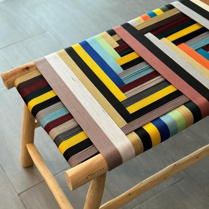 Banc tressé - Multicolore