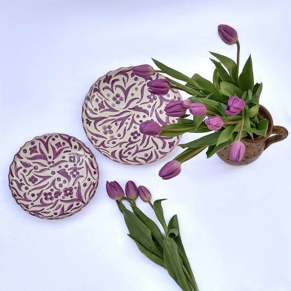 Assiette "La Délicate" - Violet