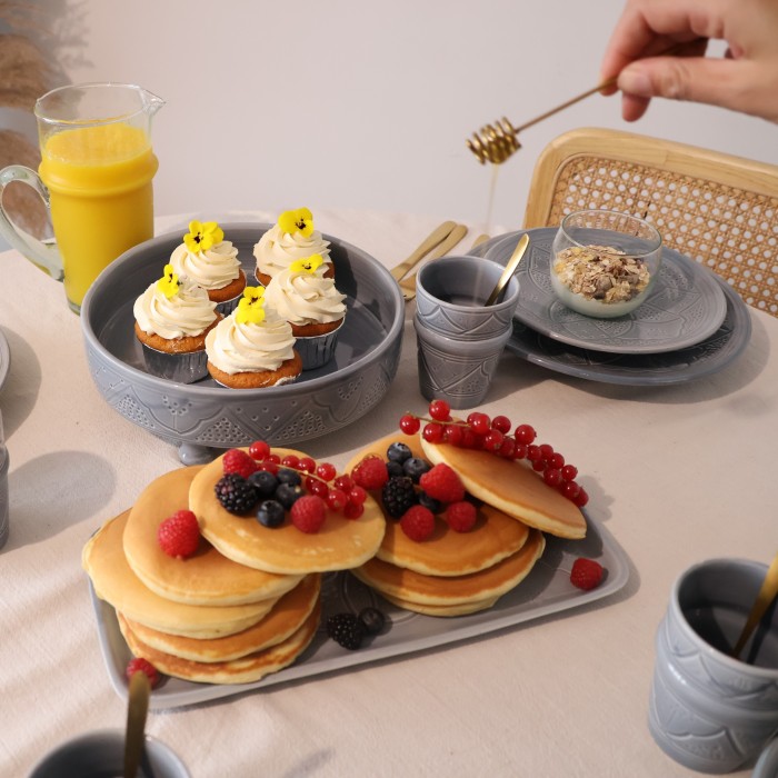 Verre "La Tatouée" - Bleu/Gris