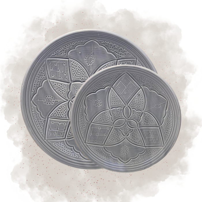 Assiette "La Tatouée" - Bleu/Gris