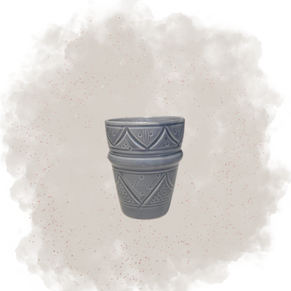 Verre "La Tatouée" - Bleu/Gris