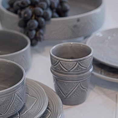 Verre "La Tatouée" - Bleu/Gris