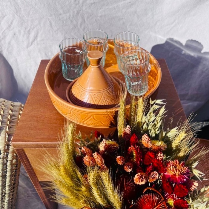 Plat Rondela "La Tatouée" - Terracotta