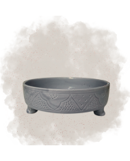 Plat Rondela "La Tatouée" - Bleu/Gris