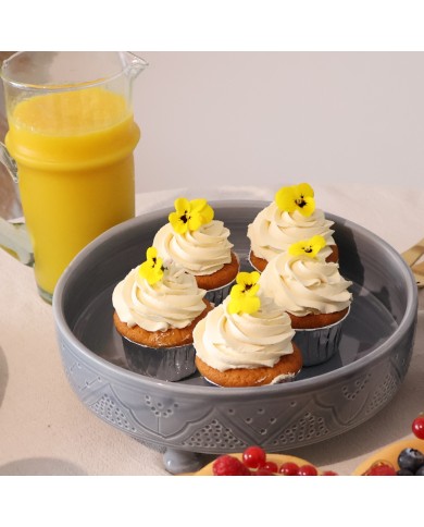 Plat Rondela "La Tatouée" - Bleu/Gris