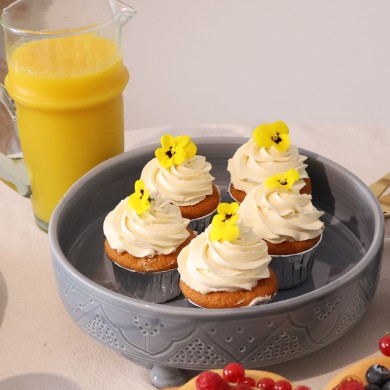 Plat Rondela "La Tatouée" - Bleu/Gris