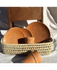 Plat Rondela "La Tatouée" - Terracotta