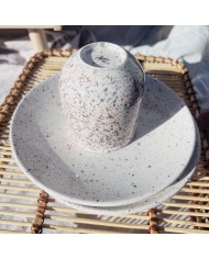 Assiette "La Bohème" - Bleu/Gris - Terracotta