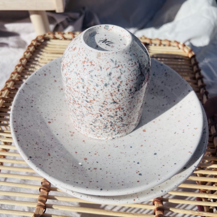 Verre "La Bohème" - Bleu/Gris - Terracotta