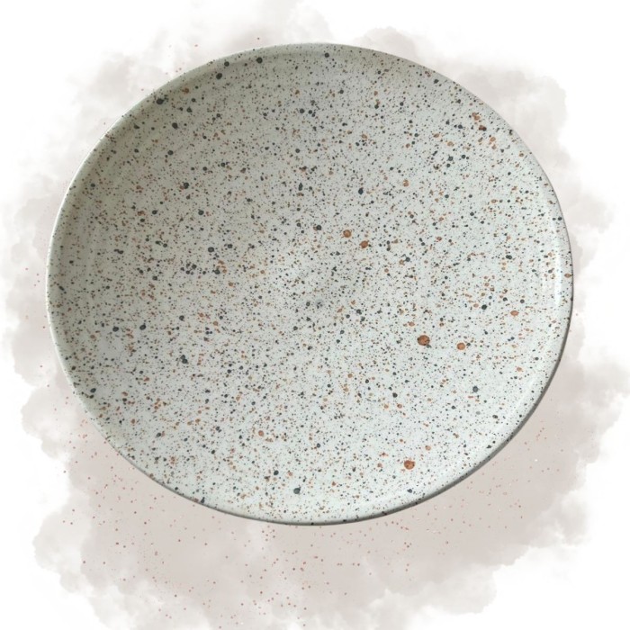 Plat "La Bohème" - Bleu/Gris - Terracotta