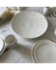 Plat "La Bohème" - Bleu/Gris - Terracotta