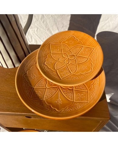 Assiette "La Tatouée" - Terracotta