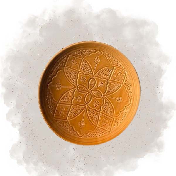 Assiette "La Tatouée" - Terracotta