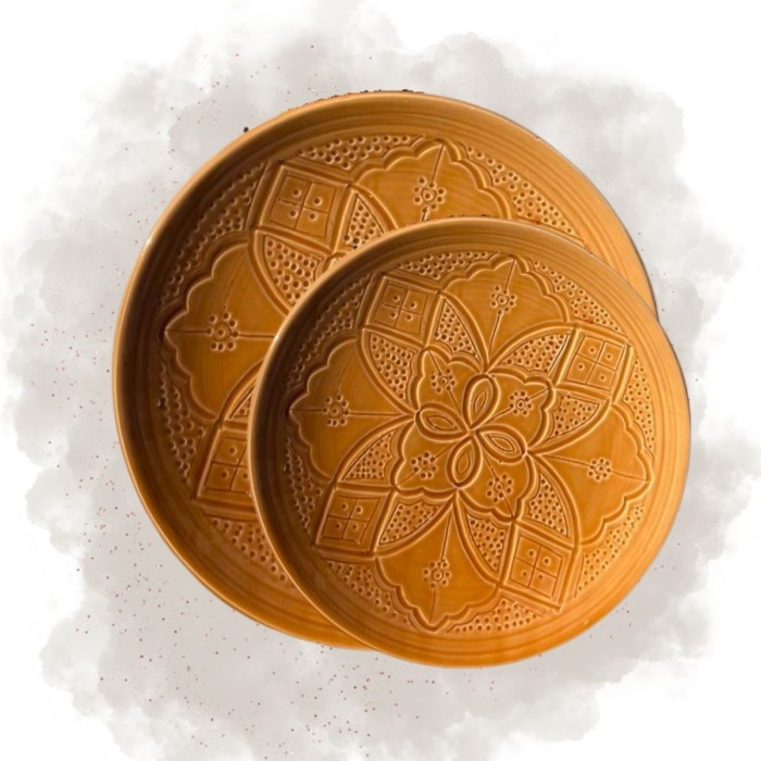 Assiette "La Tatouée" - Terracotta