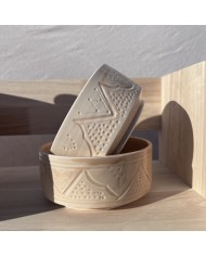 Soupière + 4 Bols "La Tatouée" - Sable