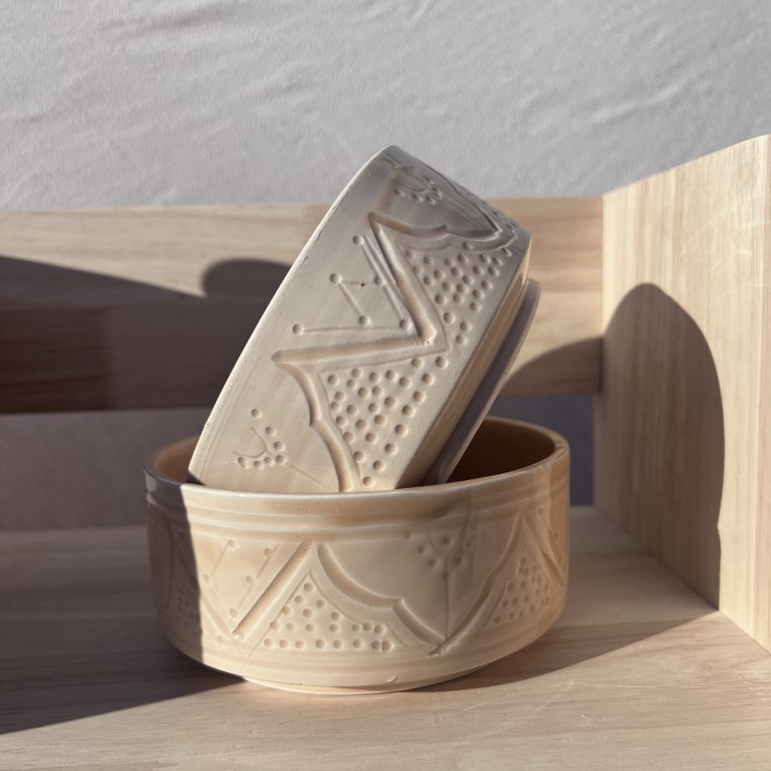 Soupière + 4 Bols "La Tatouée" - Sable