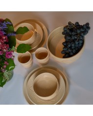 Assiette "La Tatouée" - Sable