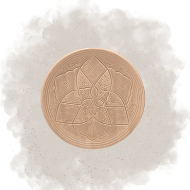 Assiette "La Tatouée" - Sable