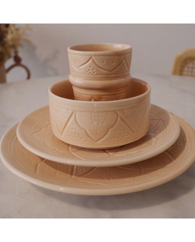 Assiette "La Tatouée" - Sable