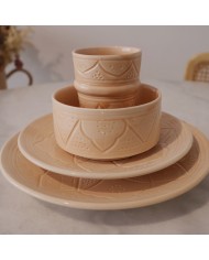 Assiette "La Tatouée" - Sable