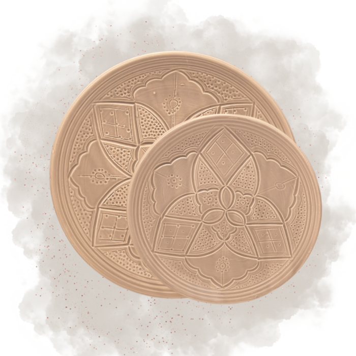 Assiette "La Tatouée" - Sable